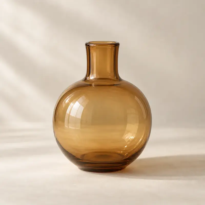 Amber Glass Vase