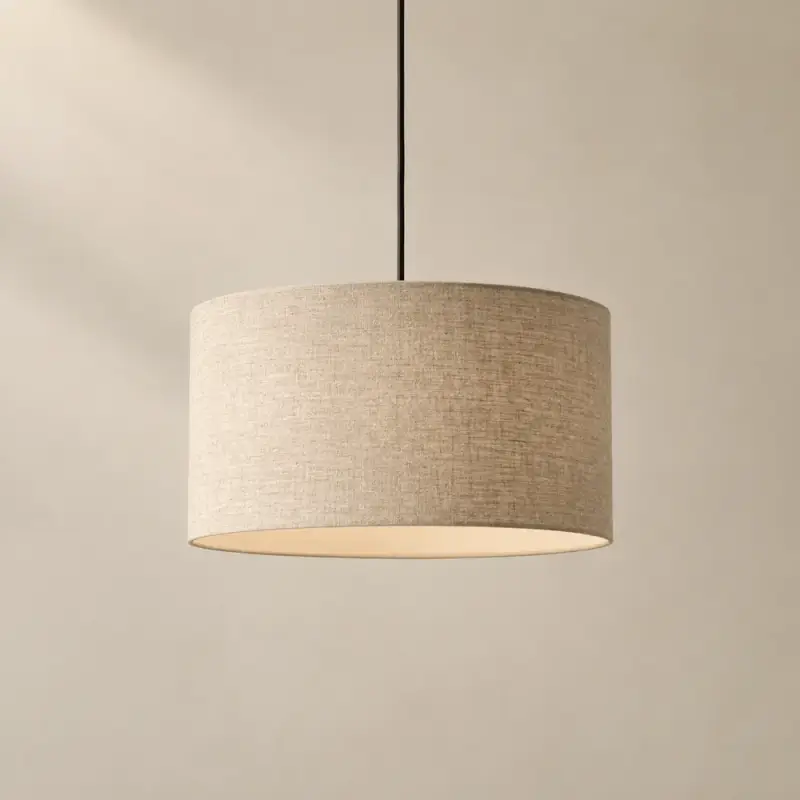 Linen Drum Pendant