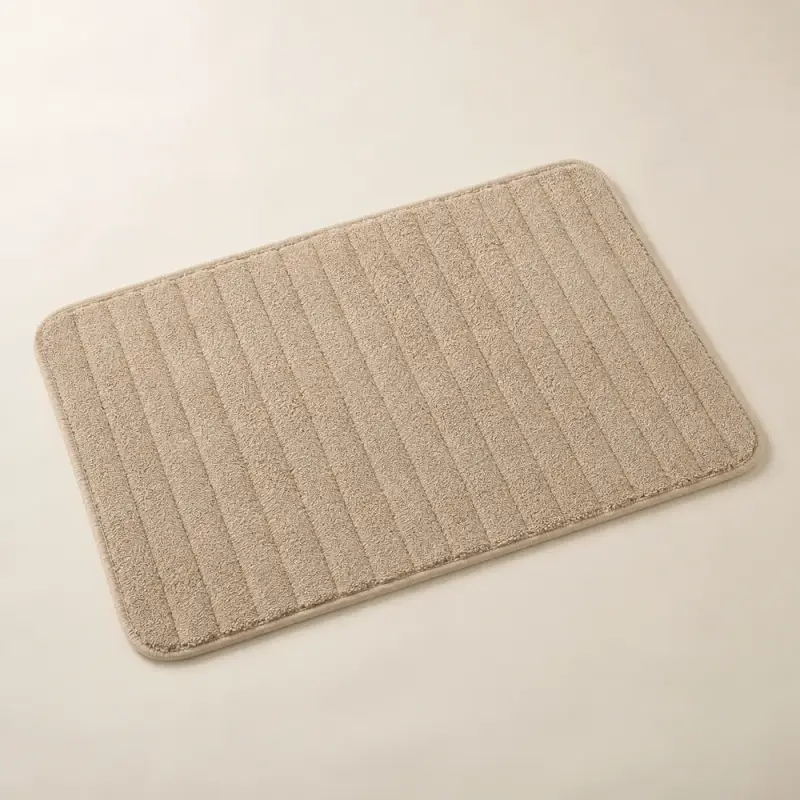 Ribbed Cotton Bath Mat